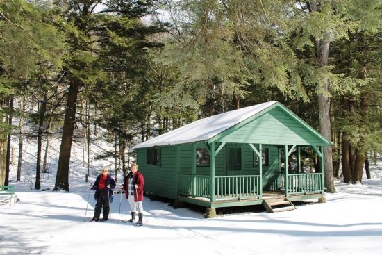 snowshoeing at Allegany State Park