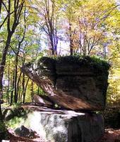 Balancing rock seen here during the fall season
