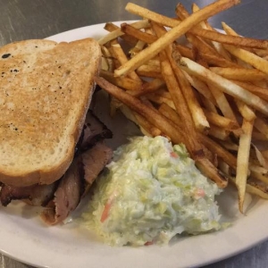 Housemade Brisket Sandwich at Hughes Hotel