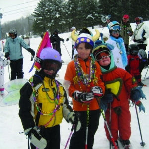 Kids celebrating Mardi Gras at HoliMont
