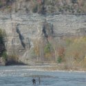 Autumn Fishing in Cattaraugus Creek, Gowanda, New York