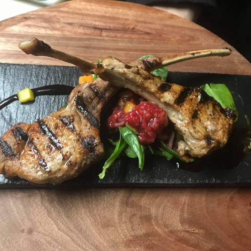 Boar Chops at Woodside Tavern, Olean, NY